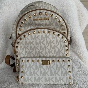 Michael Kors backpack and wallet set